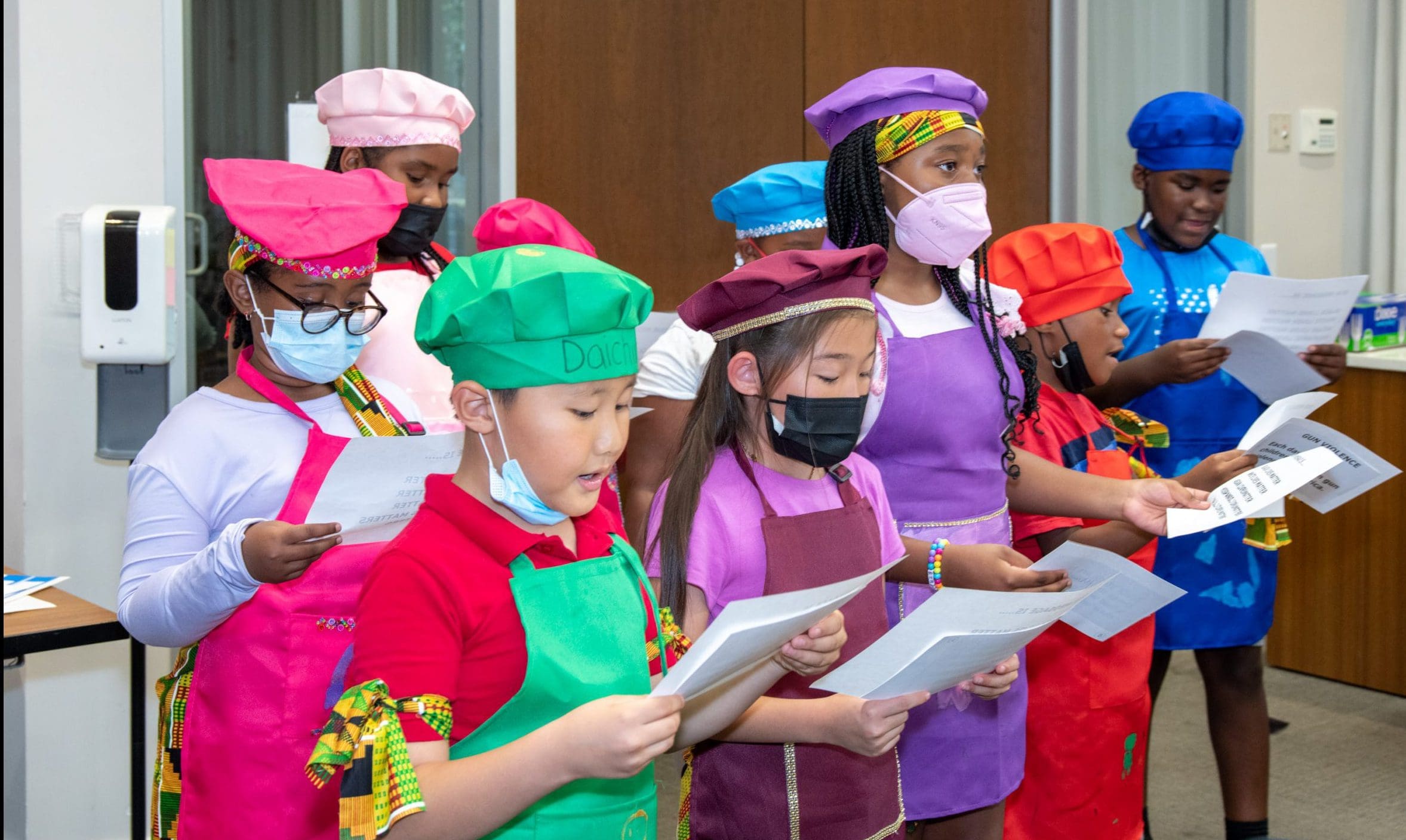 Children in cooking classes