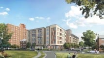 Architectural rendering of a new residential complex